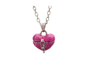 قلادة القلب المنجد قلادة الوردي الأحمر Y2k الحب على شكل قلب مربع قلادة Kpop صغيرة صغيرة لطيف قلادة للفتيات النساء