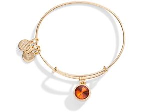 سوار أحجار بيرثستونز قابل للتمدد للنساء من Alex and Ani ، دلايات كريستالية لعيد الميلاد ، لمسة نهائية لامعة ، من 2 إلى 3.5 بوصة