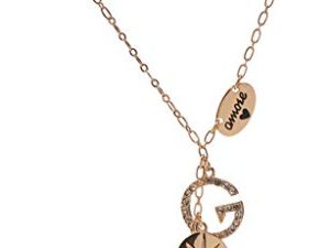 قلادة GUESS "Basic" Gold Pave G Linear على شكل Y ، موسع 16 بوصة + 2 بوصة