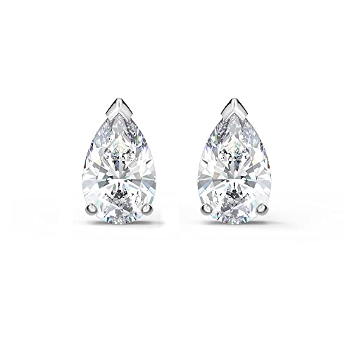 مجموعة مجوهرات Swarovski Attract Pear ، لمسة نهائية من الروديوم ، كريستالات شفافة مجموعة مجوهرات Swarovski Attract Pear ، لمسة نهائية من الروديوم ، كريستالات شفافة