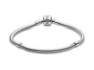 PANDORA Jewelry Iconic Moments Snake Chain Charm سوار من الفضة الإسترليني ، 6.3 "