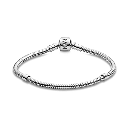 PANDORA Jewelry Iconic Moments Snake Chain Charm سوار من الفضة الإسترليني ، 6.3 " PANDORA Jewelry Iconic Moments Snake Chain Charm سوار من الفضة الإسترليني ، 6.3 "