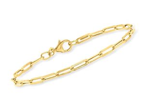 RS بيور بواسطة روس سيمونز سوار ارتباط مشبك ورق الذهب الأصفر الإيطالي 14kt