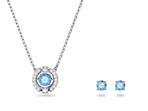 سواروفسكي Sparking Dance Crystal Necklace and Earring Set مجموعة مجوهرات