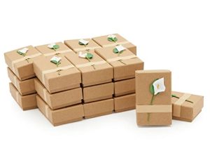 علب هدايا Juvale الأزهار للقلائد والأساور (2.2 x 3.5 x 1.2 In ، 24 Pack)
