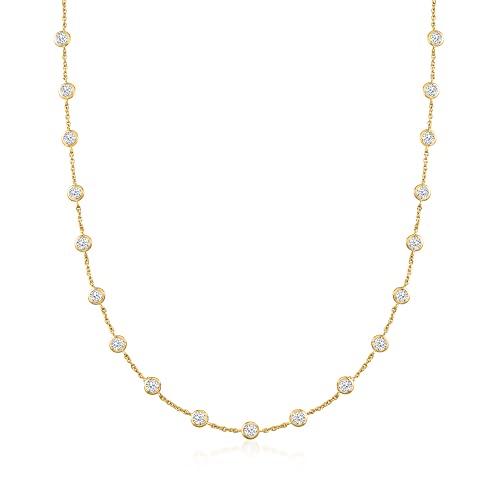 روس سيمونز 10.00 قيراط tw Bezel-Set CZ Station necklace من الذهب عيار 18 قيراطًا على الجنيه الاسترليني روس سيمونز 10.00 قيراط tw Bezel-Set CZ Station necklace من الذهب عيار 18 قيراطًا على الجنيه الاسترليني