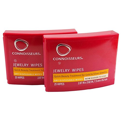 CONNOISSEURS منظفات المجوهرات ، 50 منديل CONNOISSEURS منظفات المجوهرات ، 50 منديل