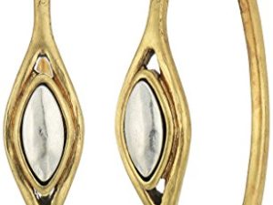 أقراط دائرية Lucky Brand ثنائية اللون 1-1 / 2 "
