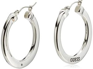 أقراط حلقية بشعار GUESS Basic