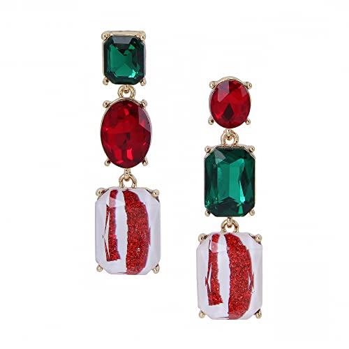 أقراط Betsey Johnson Peppermint Stone غير متطابقة أقراط Betsey Johnson Peppermint Stone غير متطابقة