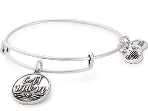 سوار الإسورة السلكي القابل للتمدد من Alex and Ani للنساء ، Dog or Cat Mom Charm ، لمسة نهائية رافائيلية ، 2 إلى 3.5 بوصة