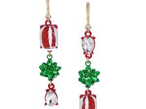 أقراط Betsey Johnson Peppermint Stone مثالية غير متطابقة