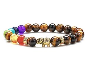 هدايا للنساء سوار الفيل ، 8 مللي متر أساور Howlite بيضاء طبيعية للنساء والرجال ، سوار يوجا لتخفيف التوتر ، أساور خرز للنساء ، هدايا الفيل للنساء والفتيات