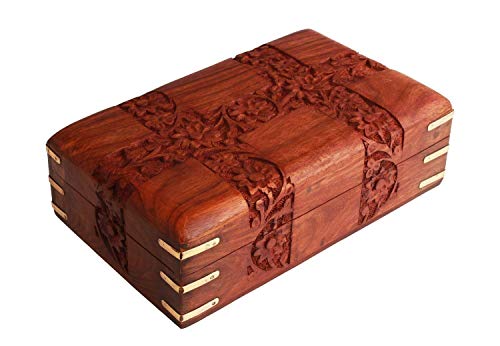 صندوق مجوهرات خشبي من أجوني بتصميمات المنحوتات اليدوية ومنظم تخزين التذكار يدويًا وحامل حلية مزخرف هدايا صندوق مجوهرات خشبي من أجوني بتصميمات المنحوتات اليدوية ومنظم تخزين التذكار يدويًا وحامل حلية مزخرف هدايا