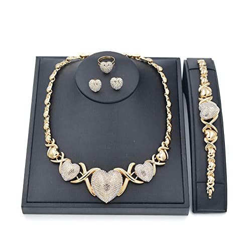 Giffor Jewelry 14K Gold Filled Jewelry Set القلائد للنساء أساور وأقراط وخواتم هدايا الحبيب Giffor Jewelry 14K Gold Filled Jewelry Set القلائد للنساء أساور وأقراط وخواتم هدايا الحبيب
