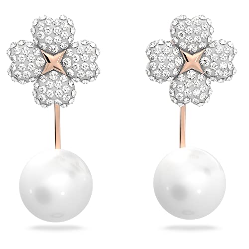 مجموعة مجوهرات Swarovski Latisha Flower Crystal ، بلون ذهبي وردي ولمسة نهائية من الروديوم مجموعة مجوهرات Swarovski Latisha Flower Crystal ، بلون ذهبي وردي ولمسة نهائية من الروديوم