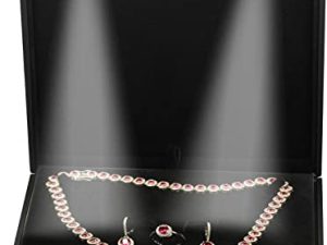 مجموعة مجوهرات كبيرة سوداء من The Jewellery Pak LED ، صندوق هدايا مجوهرات لحفلات الزفاف ، وأعياد الميلاد ، وعيد الحب ، وعيد الأم ، والكريسماس ...
