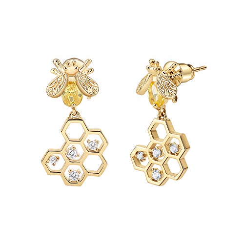 أقراط Emibele Dangle Bee ، أقراط متدلية من الفضة الإسترليني عيار 925 بإبرة مكعبة من الزركونيا والنحاس الصغيرة وأقراط متدلية على شكل خلية نحل وعسل للسيدات والسيدات وإكسسوارات مجوهرات الأزياء والكبار أقراط Emibele Dangle Bee ، أقراط متدلية من الفضة الإسترليني عيار 925 بإبرة مكعبة من الزركونيا والنحاس الصغيرة وأقراط متدلية على شكل خلية نحل وعسل للسيدات والسيدات وإكسسوارات مجوهرات الأزياء والكبار