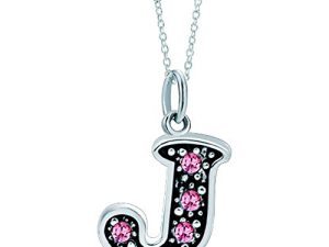 LovelyJewelry الوردي رسالة الأبجدية سحر الخرزة قلادة قلادة الأولية