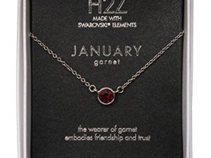 Pavilion Gift Company H2Z 16216 يناير عقد العقيق المولد مع سلسلة 18 بوصة