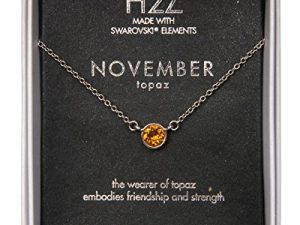 Pavilion Gift Company H2Z 16226 نوفمبر عقد توباز جوهرة مع سلسلة 18 بوصة