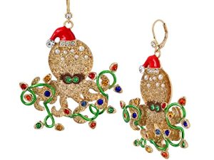 أقراط أخطبوط عيد الميلاد من Betsey Johnson