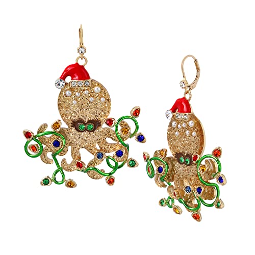 أقراط أخطبوط عيد الميلاد من Betsey Johnson أقراط أخطبوط عيد الميلاد من Betsey Johnson